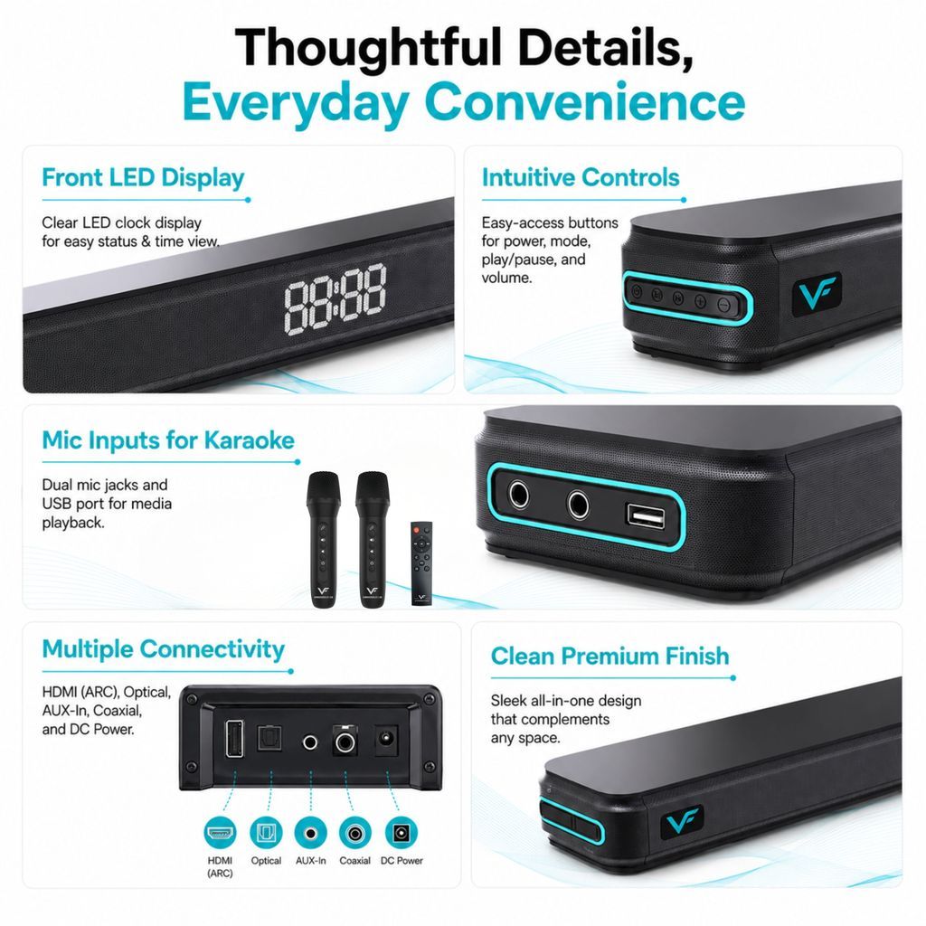 Vinnfier Hyperbar 3100 smart design and multiple connectivity ports